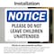 Signmission Please Do Not Leave Children Unattended, 7 in W x Rectangle, Vinyl Decal OS-2PACK-NS-D-57-L-17393 - alternate 2
